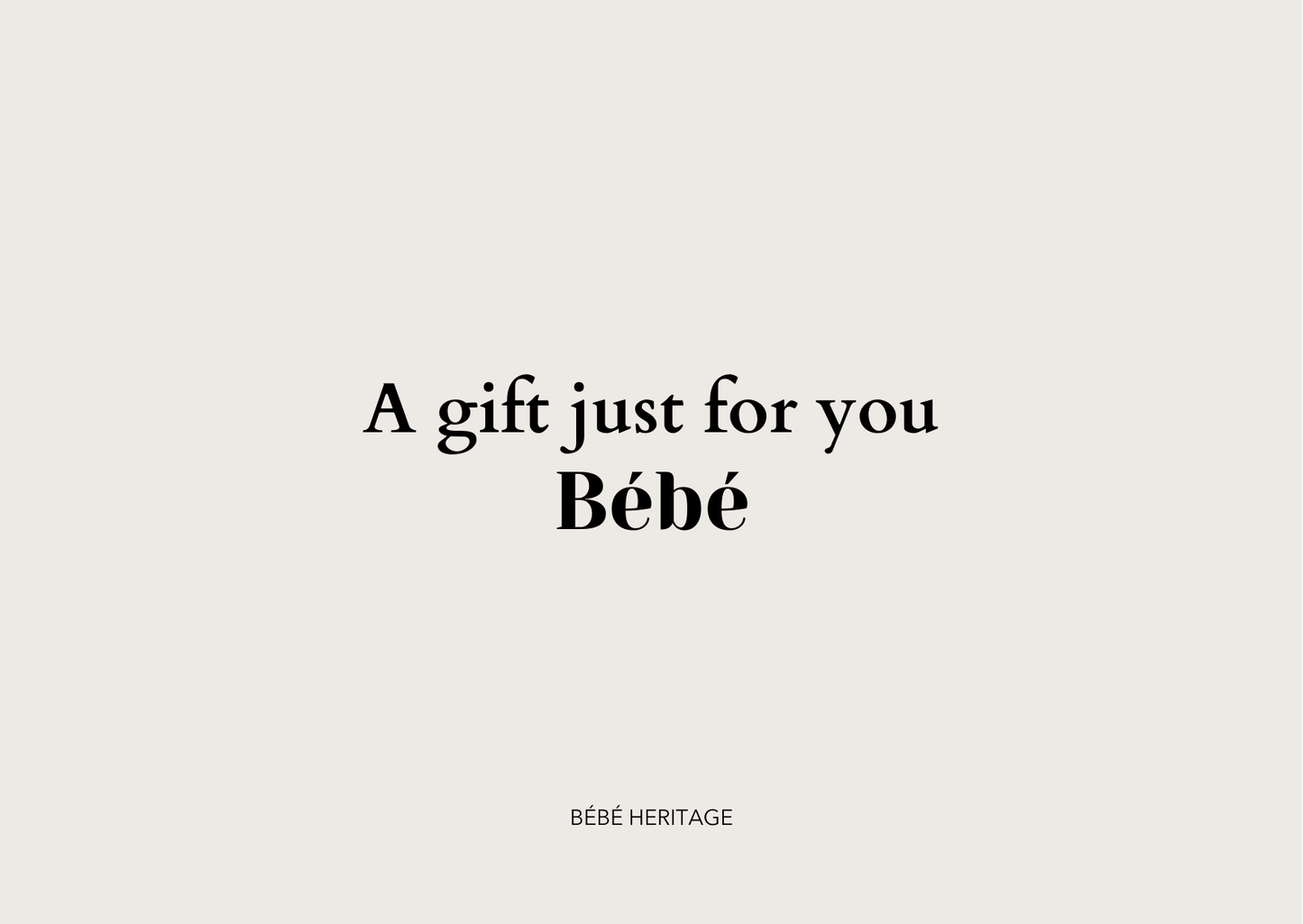 Bebe Heritage gift card